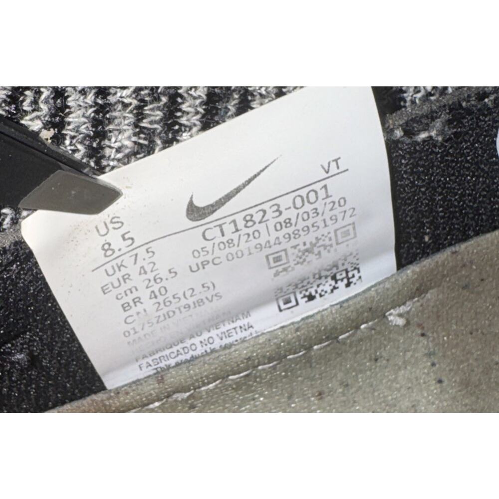 Nike Air VaporMax 2020 Flyknit Oreo Gray Black Mens 8.5 Sneakers CT1823-001 - Picture 9 of 9